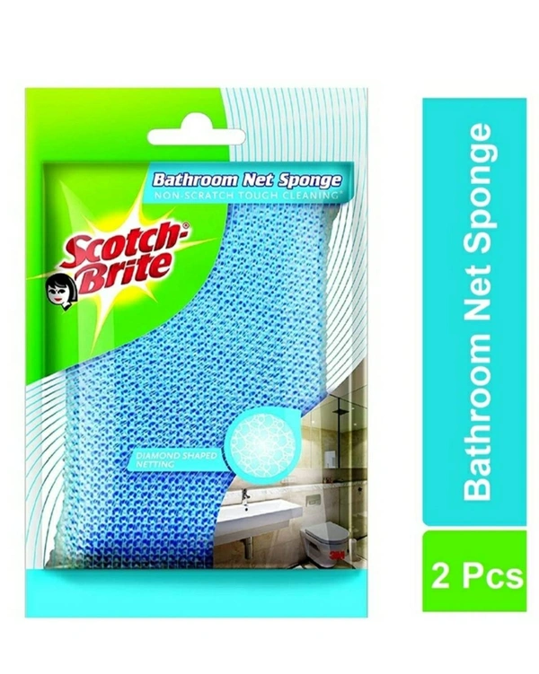 3M Scoth Brite Bathroom Net Sponge (2Pc)