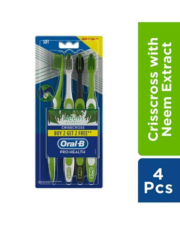Oral B Toothbrush Pro  Health Neem Soft Pack Of 4