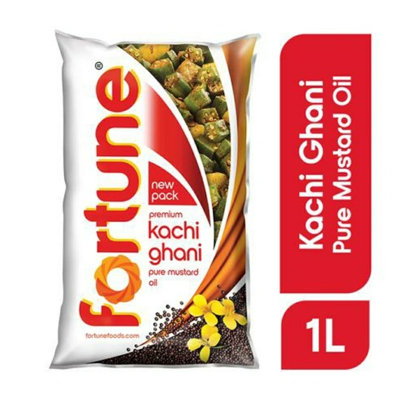 Fortune Kachi Gani Pure Mustard Oil 1L Pouch