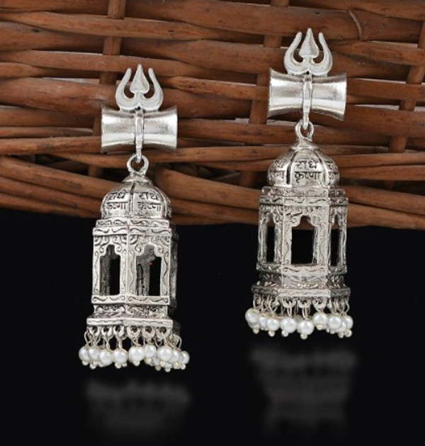 Rishmita Collection Trishul Temple Jhumka - Free Size