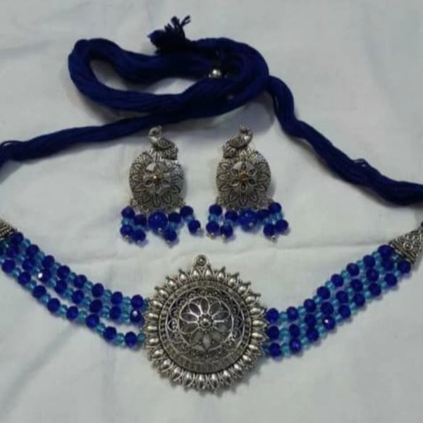 Rishmita Collections Blue Crystal Set - Free Size