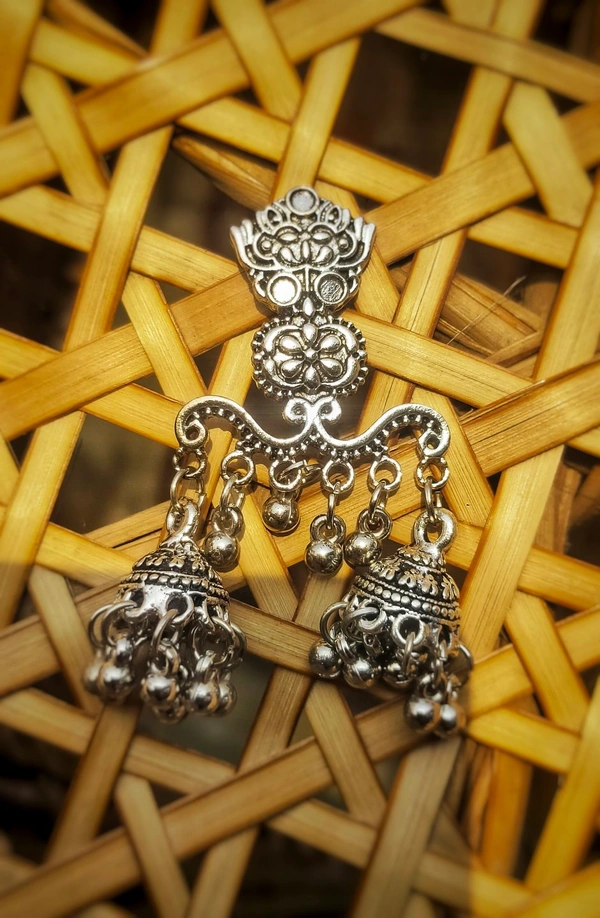 Rishmita Collections Oxcidize Jhumka 