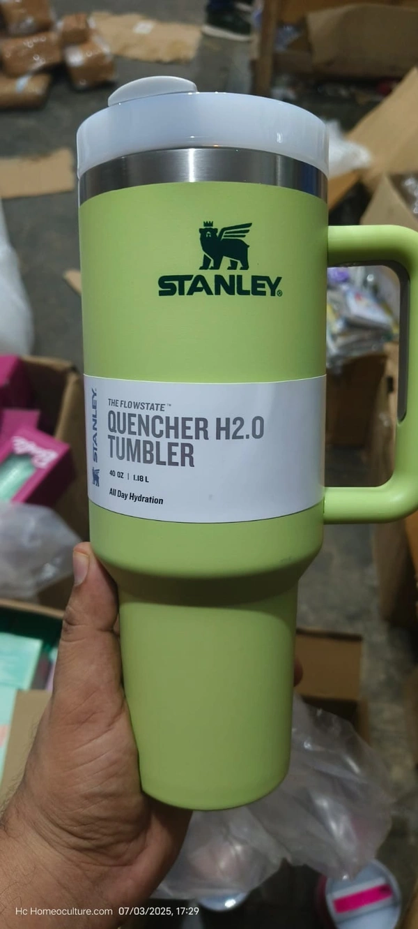 Stanley tumblers 1200 ml in solid colours. Color random only as per availability. Real pic shared