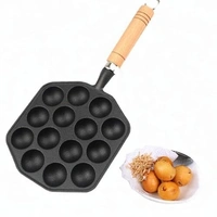 Grill Pan 14 Holes Takoyaki Ball Baking Dish for Home Indoor 14 hole appe maker