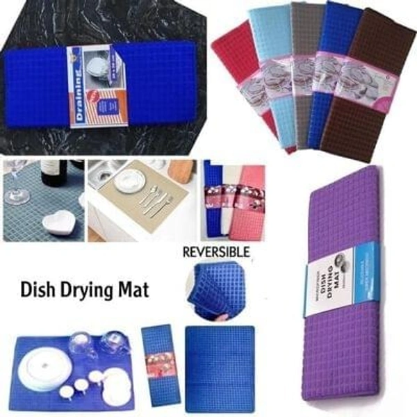 Reversible dish drying mat