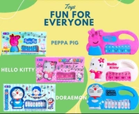 Mini musical piano in stock 3 characters available hello kitty , doraemon and peppa pig