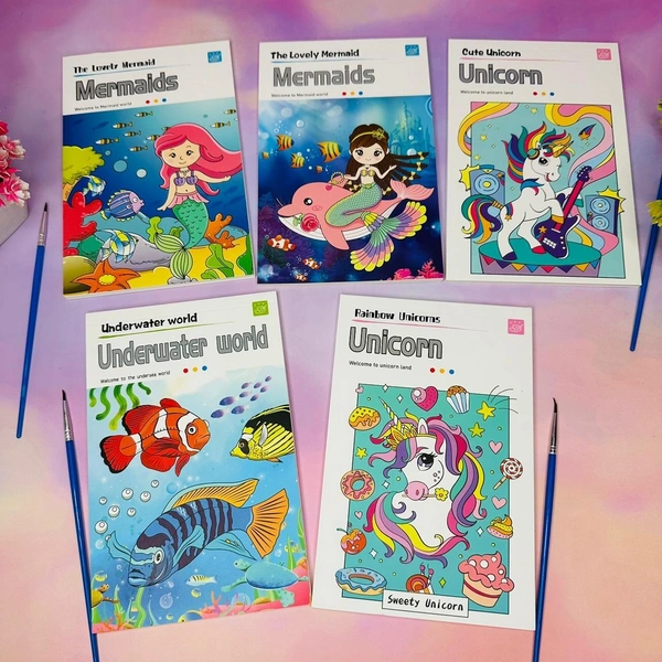 DIY coloring book with color palette big size  Buy 12 pcs @37 each 