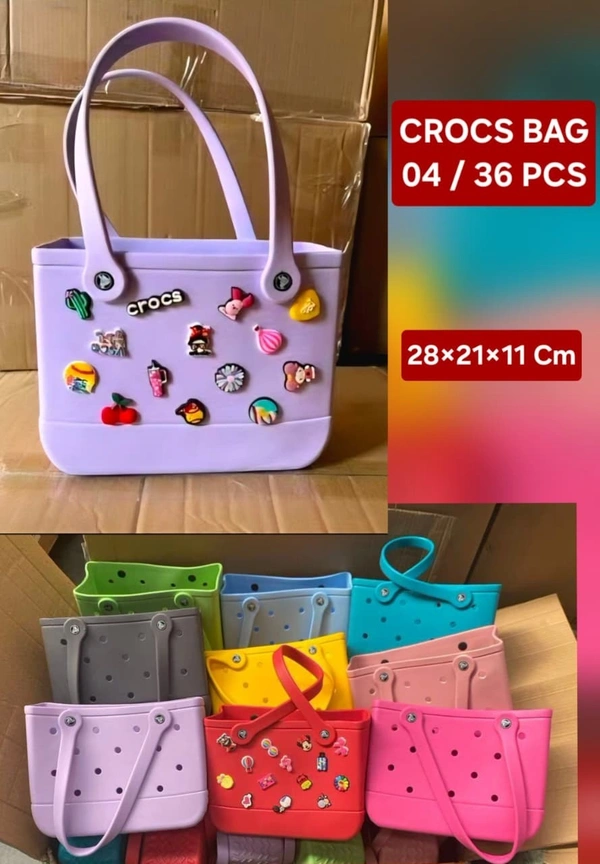 Crocs bag restocked in a new size Charms included