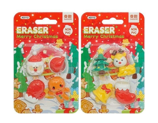 Christmas eraser cards
