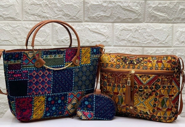 Rajasthani print bag combo of 3 pcs