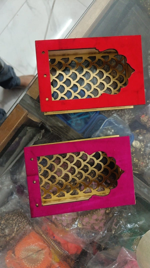 MDF Jharokha Tlight Holder  4*6 inches  Pack of 5. Mix colours  No choice available 