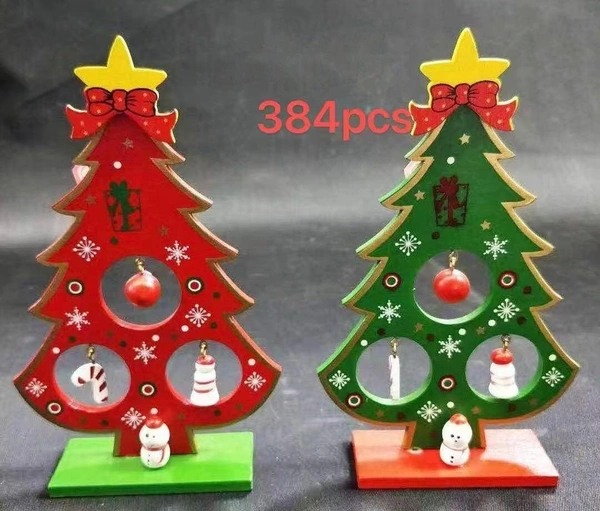 New wooden xmas tree table decor Real pic shared