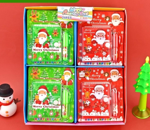 Christmas theme mini diary with pen