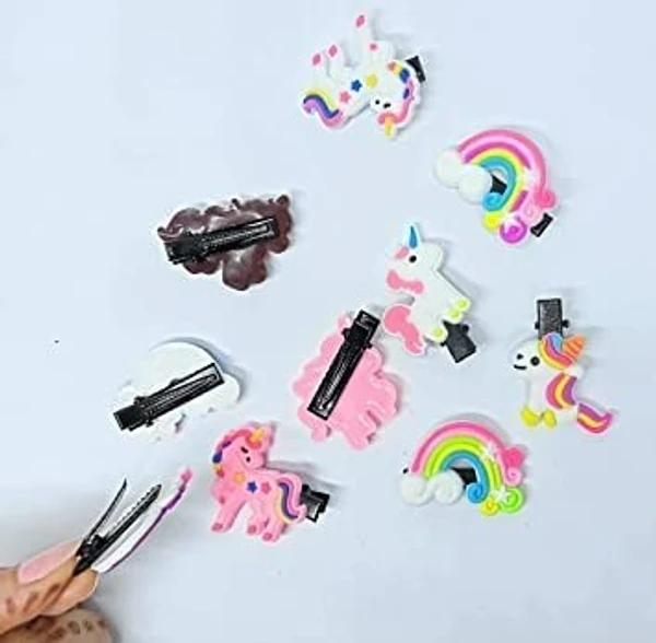 10 Princess UNICORN RAINBOW Mermaids Hair Clips Set Baby Hairpin For Kids Girls Princess Hair Clips with Alligator Set Baby Hairpin For Kids Girls Toddler Hair Accessories