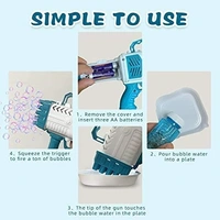 Homeoculture 32 Holes Bubble Maker Machine Bubble Gun for Above 3Years Kids