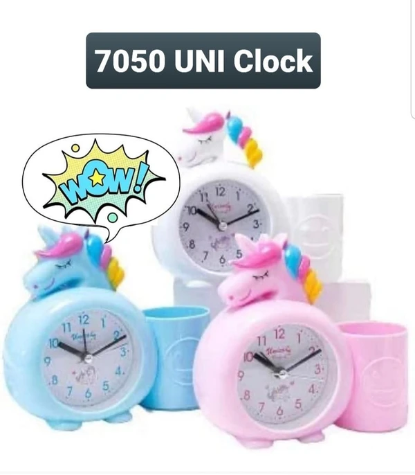 Homeoculture Unicorn alarm clock with pen stand Color random only