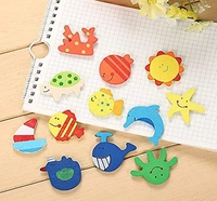 Homeoculture Mini wooden fridge magnet Set of 12