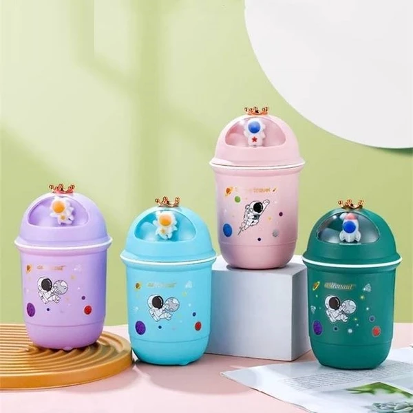 Space Insulated Crown Mug for Kids 330ML  Outside plastic inside glass non-leaking quality Color random