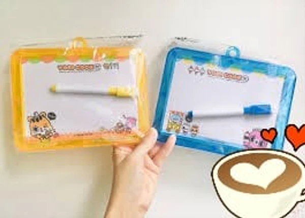 Homeoculture Cute mini whiteboard with marker for kids