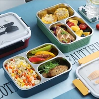 3 section Lunch Box Color random only
