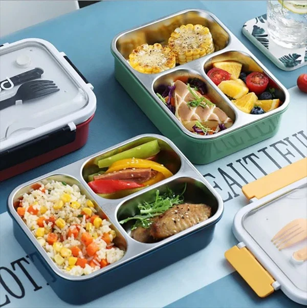 3 section Lunch Box Color random only