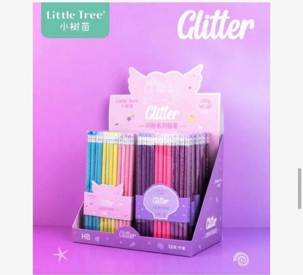 Homeoculture New glitter pencils  Pack of 12 pcs