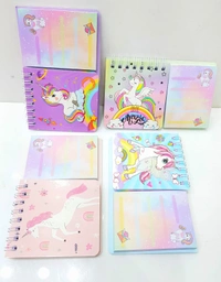 Homeoculture Sticky note and diary  Now available in 4 themes BTS  Space Unicorn Dinosaur