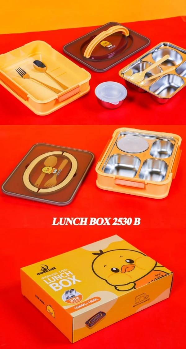 Homeoculture 4 Sections Lunch Steel. LUNCH Box