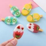 Cute icecream fruit fragrant erasers 2 pcs in a box packing