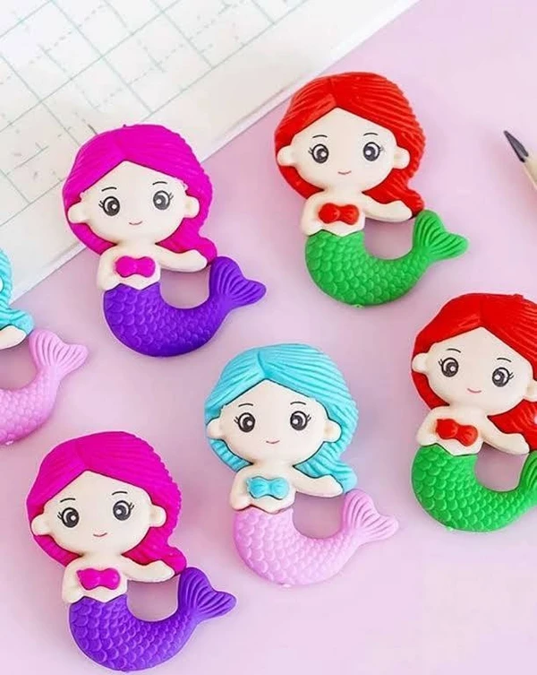 Homeoculture Cute mini erasers Mix designs Color random only pack of 12