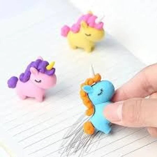 Homeoculture Cute mini erasers Mix designs Color random only pack of 12