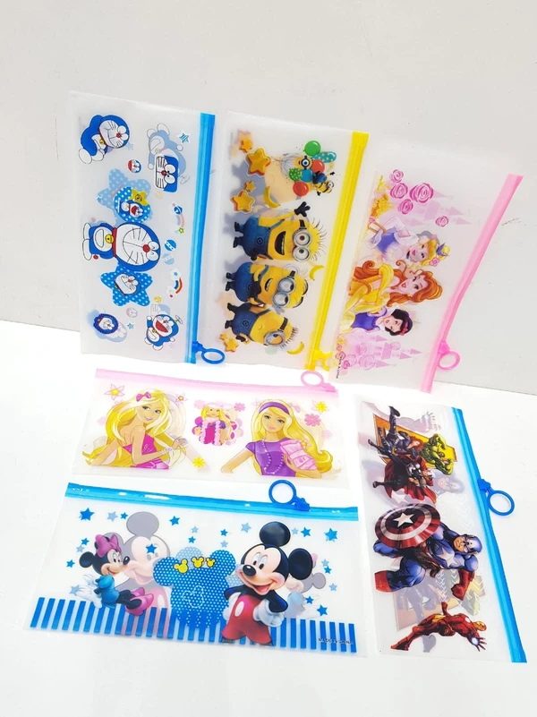 Homeoculture Good quality transparent Cartoon printed pencil pouches