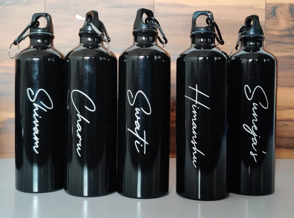 New customised metal bottle 600 ml pack of 2