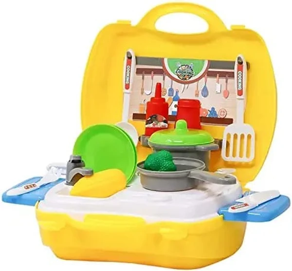 Homeoculture 26 piece pretend play kitchen set for kids Inna briefcase