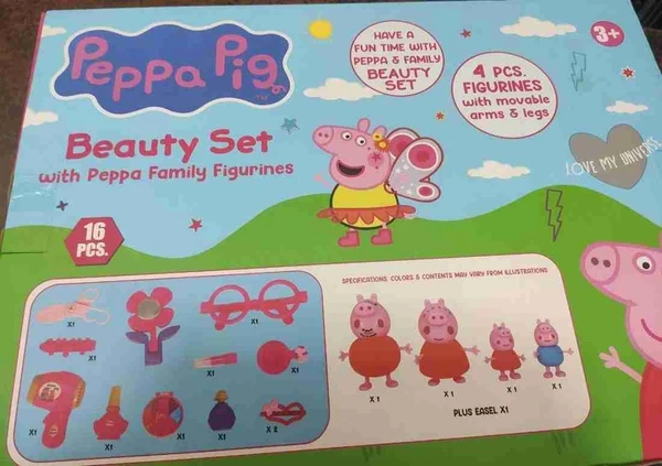 Homeoculture Peppa pig beauty set with 4 Peppa pig figure toys