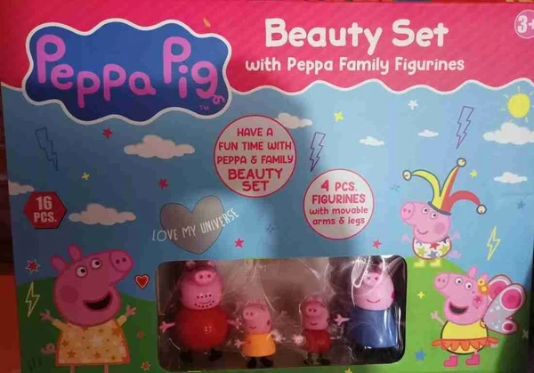 Homeoculture Peppa pig beauty set with 4 Peppa pig figure toys