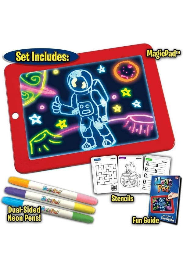 Homeoculture Luminous sketchpad Magic flourescent painting  Best for enhancing the child's creation.  Size - A4