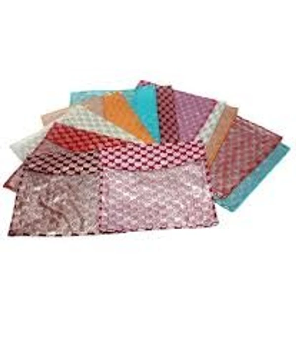 Brocade flap single saree covers Random colors Pack of 12