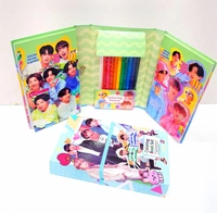 New arrival Coloring Book with colors in black pink and BTS theme