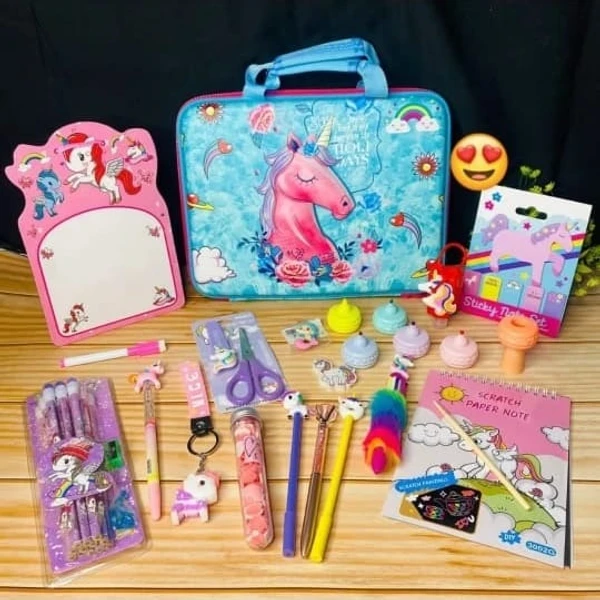 Beautiful kids stationery kit combo (17 pc)