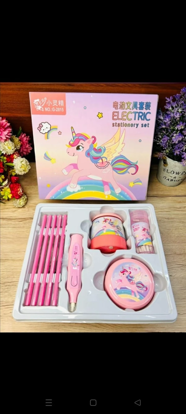 Electric stationery set Space theme or unicorn available