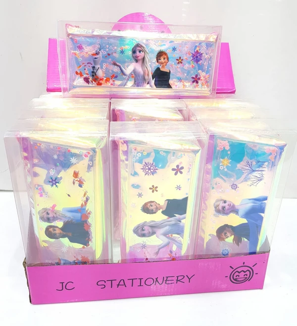 New designs in water glitter pouches Superhero Frozen