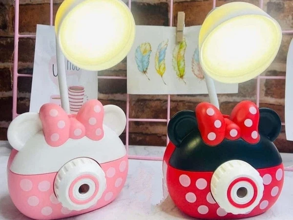 Mickey Minnie lamp with usb charging Pen stand and sharpener