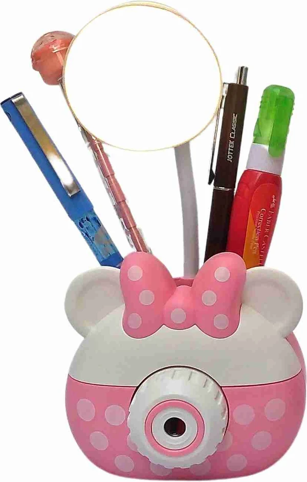 Mickey Minnie lamp with usb charging Pen stand and sharpener