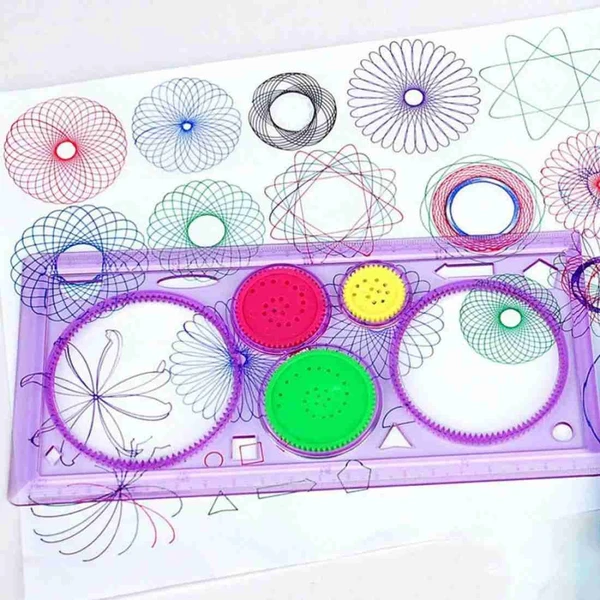 Homeoculture Designer scale spirograph Color random only pack of 12