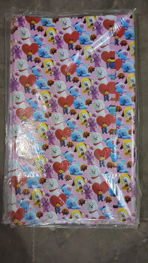 Gift wrapping papers in BTS theme pack of 24