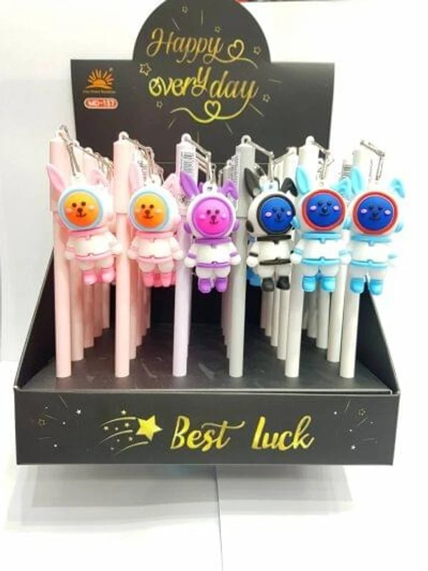 Premium quality hanging pens in silicon  5 variants available Duck 🦆 Doraemon  Unicorn 🦄 Space 🌌 Dinosaur set of 3