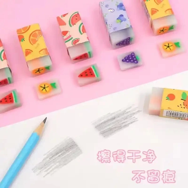 Back in stock fragrant fruit erasers pack of 12