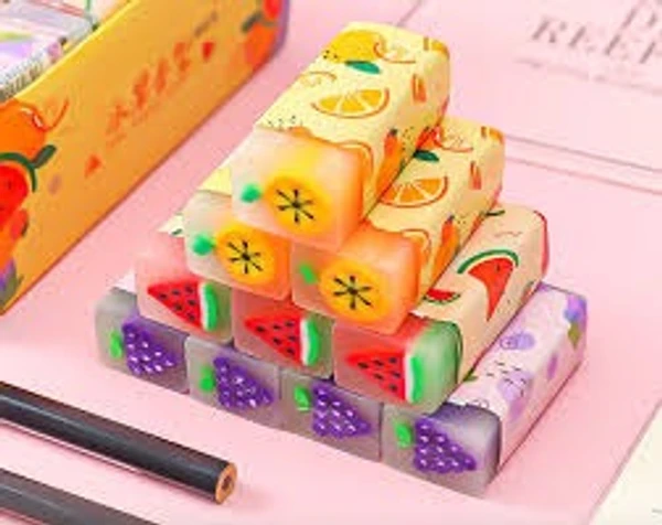 Back in stock fragrant fruit erasers pack of 12