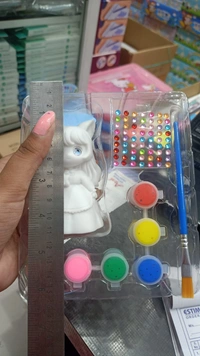 Homeoculture New diy doll coloring kit with colors, brush and stones